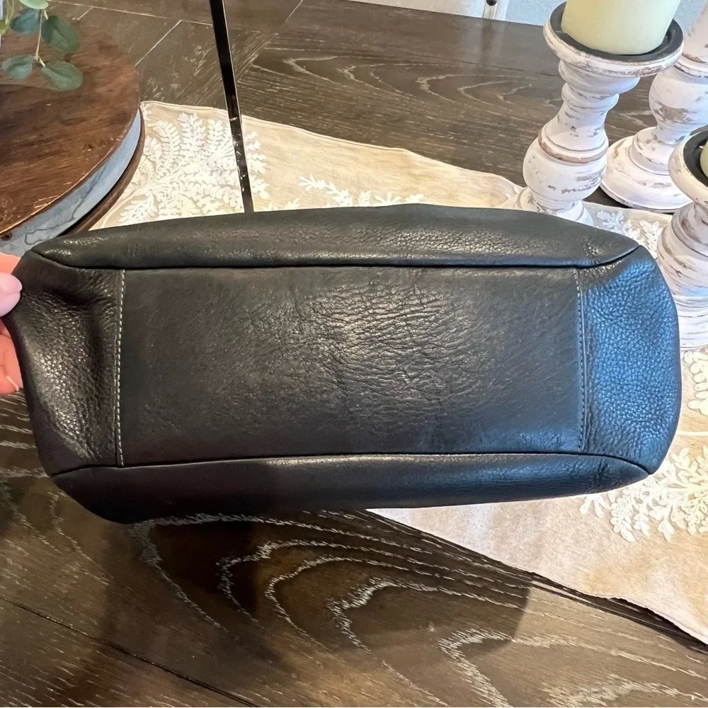 Coach Madison Tribeca (11411) Black Leather Tote with Silver Accents - EUC